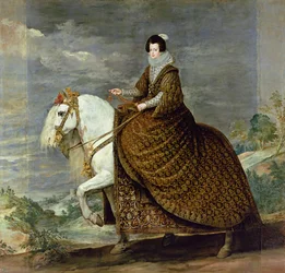 Equestrian portrait of Elisabeth de France, wife of Philip IV of Spain